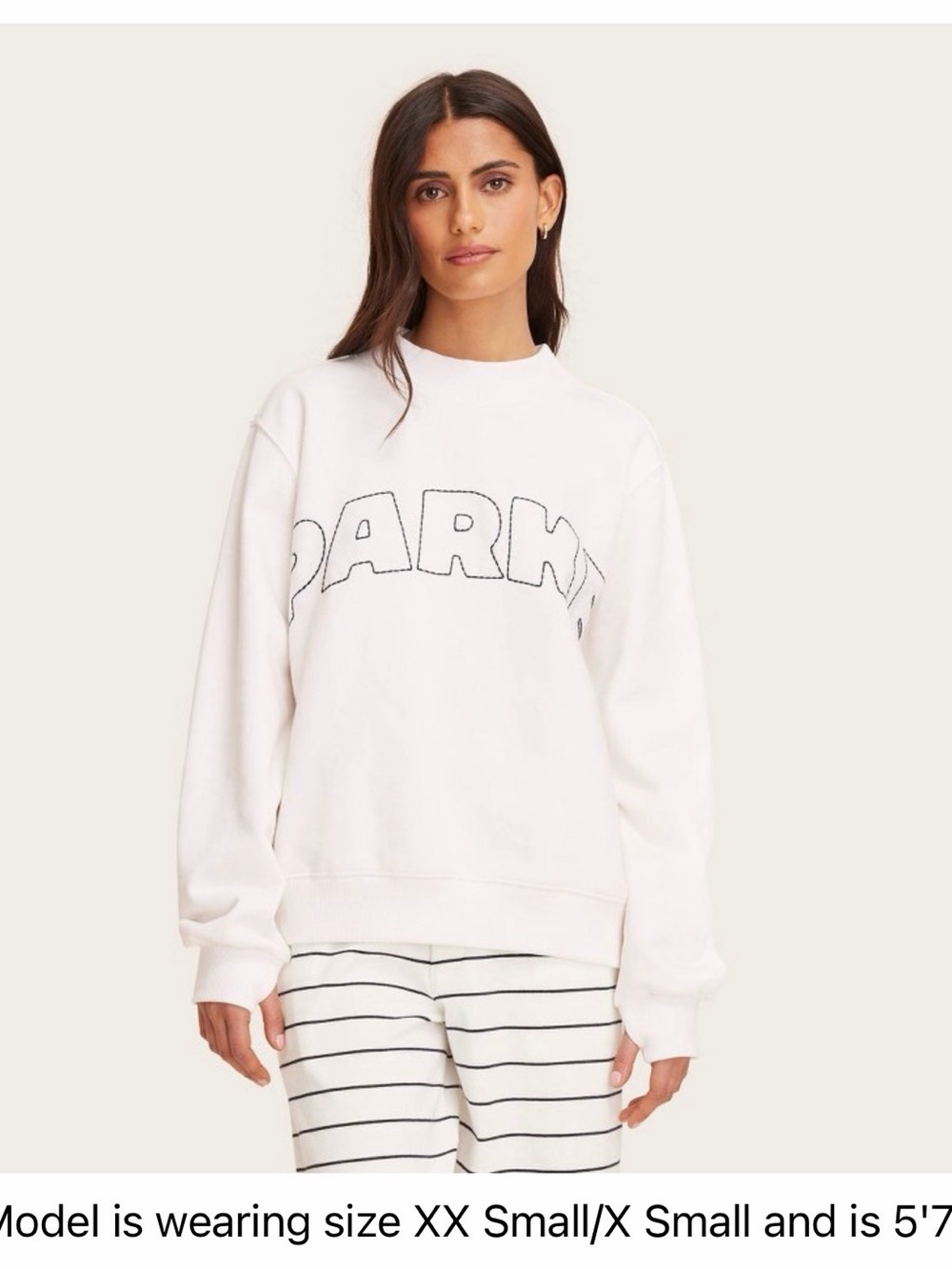 NWT Parke X Target White Mock Neck Pullover Sweatshirt Size L/XL
